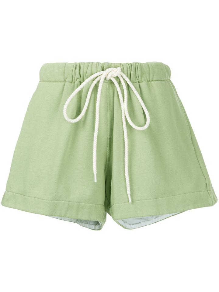 Bassike Mini Track Short - Green