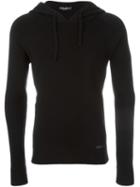 Dolce & Gabbana Drawstring Hoodie, Men's, Size: 48, Black, Virgin Wool