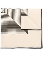 Toteme Square Stripes Silk Scarf - Neutrals