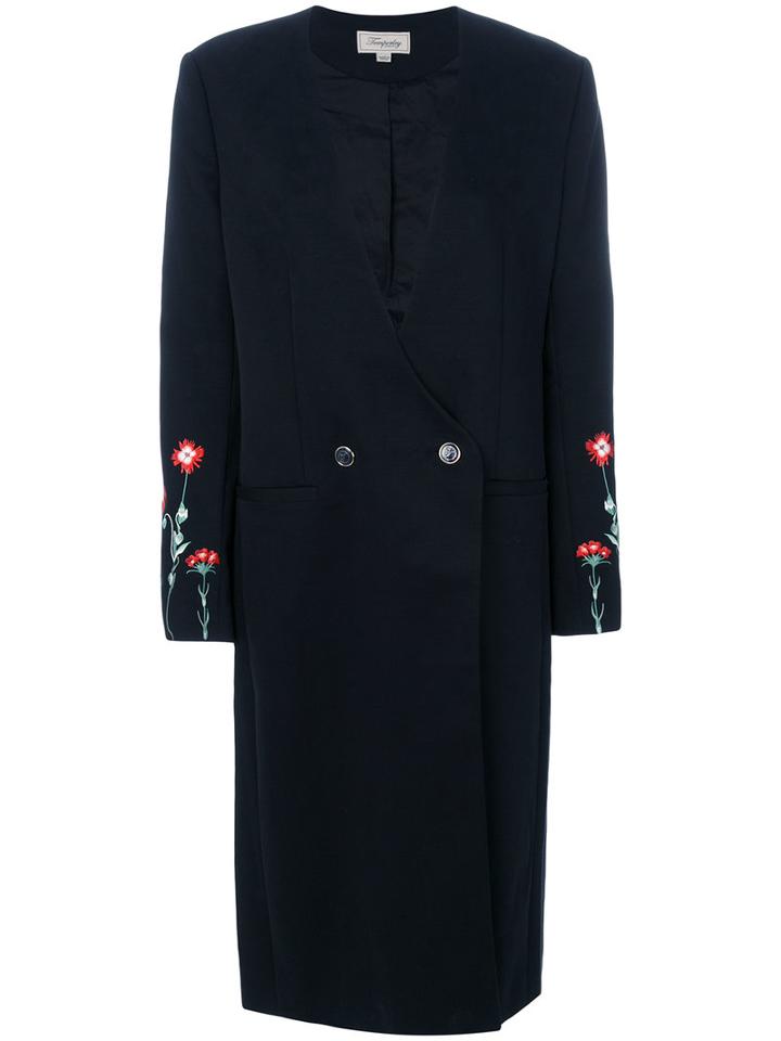 Temperley London - Creek Tailored Long Coat - Women - Cotton - 10, Black, Cotton