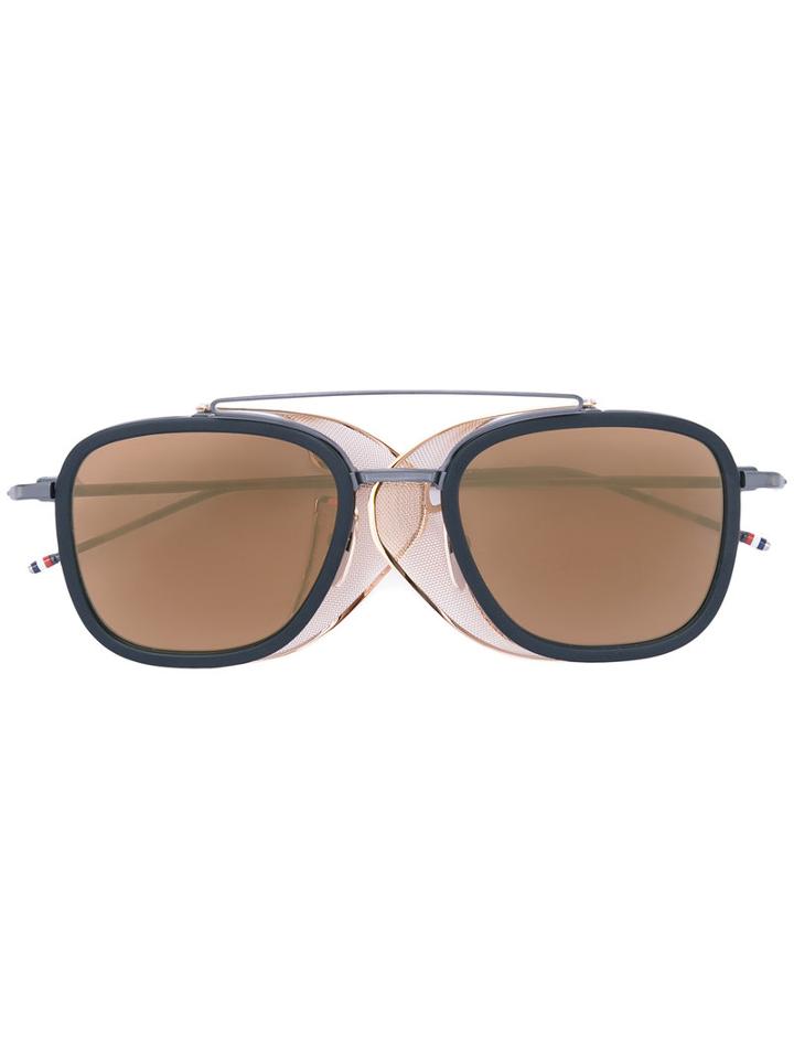Thom Browne - Square Sunglasses - Unisex - Acetate - One Size, Black, Acetate