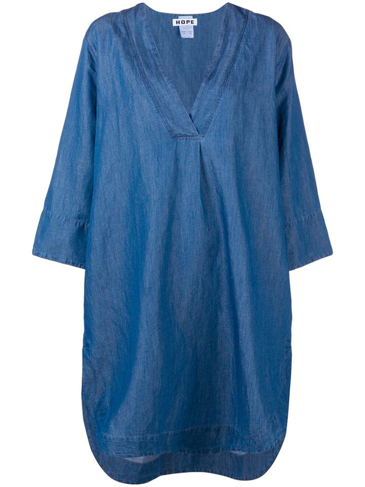 Hope Denim Tunic Dress - Blue