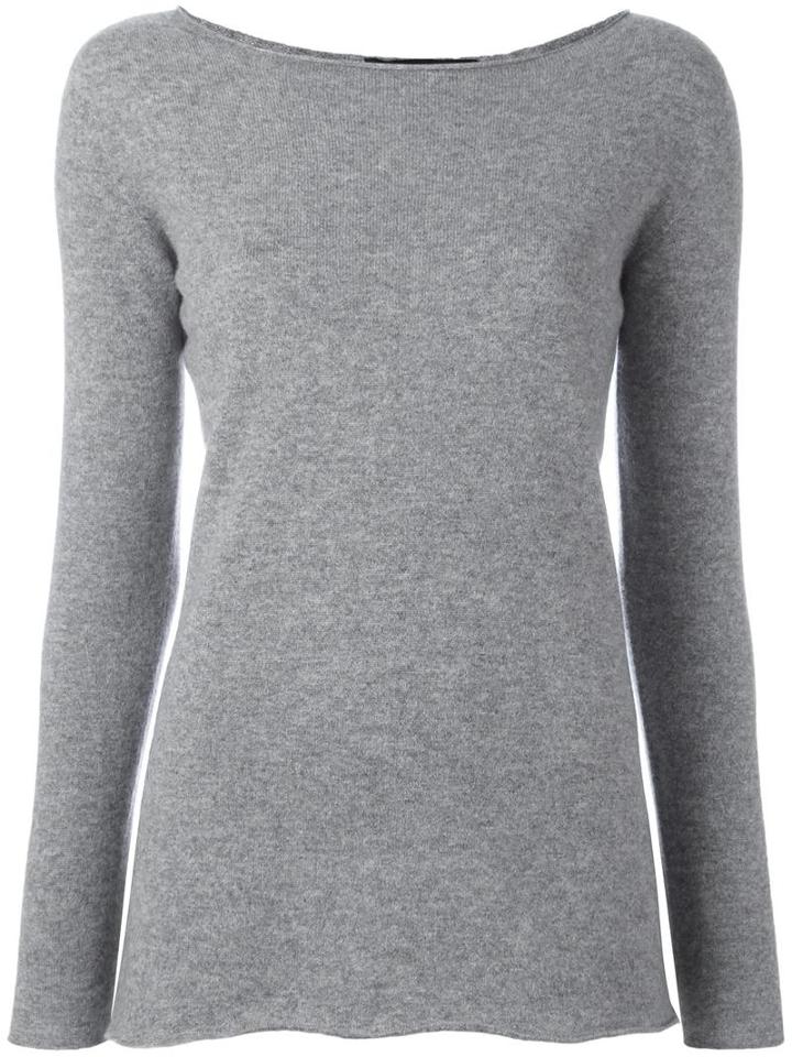 Fabiana Filippi Boat Neck Jumper, Women's, Size: 44, Grey, Cashmere