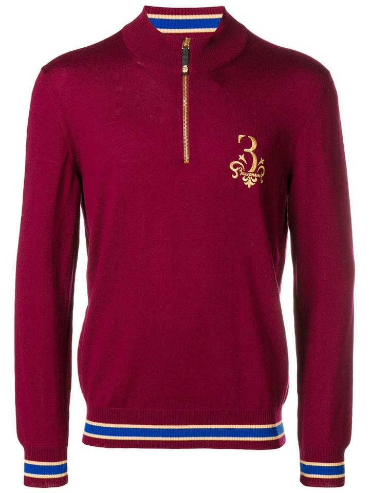 Billionaire Rolf Logo Embroidered Sweater