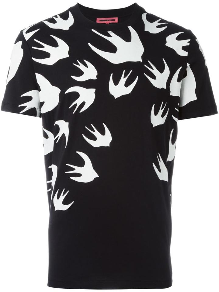 Mcq Alexander Mcqueen Swallow T-shirt, Men's, Size: S, Black, Cotton