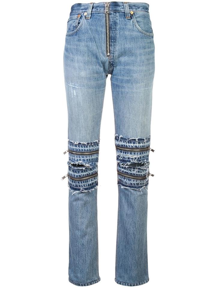Re/done Multi Zip Details Jeans - Black