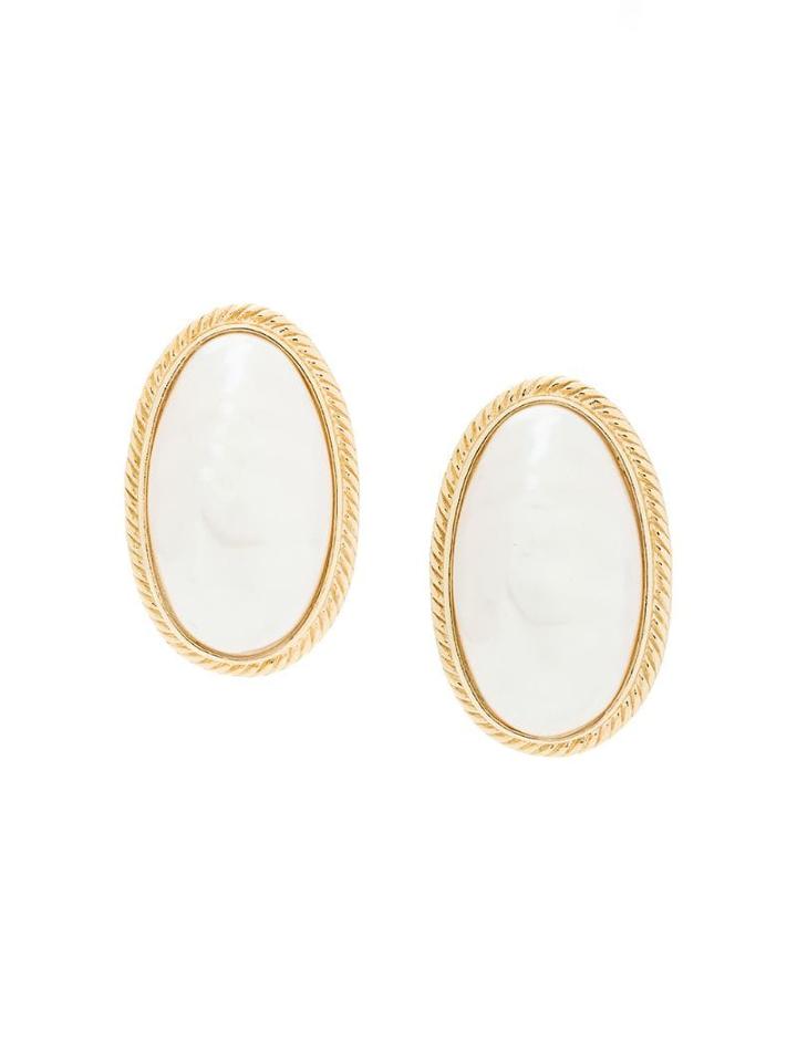Givenchy Pre-owned Oval Shape Earrings - Gold