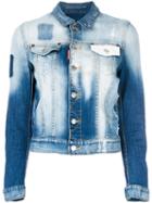 Dsquared2 - Bleached Denim Jacket - Women - Cotton/spandex/elastane - 42, Blue, Cotton/spandex/elastane