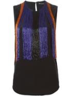 Balmain Sequin Top, Women's, Size: 40, Black, Silk/glass