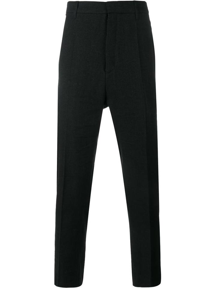 Ann Demeulemeester Tailored Trousers, Men's, Size: Large, Black, Linen/flax/wool/modal/cotton