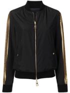 Versace Collection Black And Gold Bomber Jacket