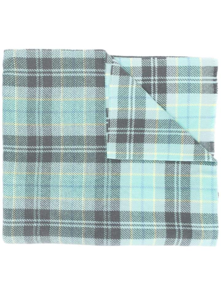 Acne Studios Cassiar Check Oversized Scarf - Grey