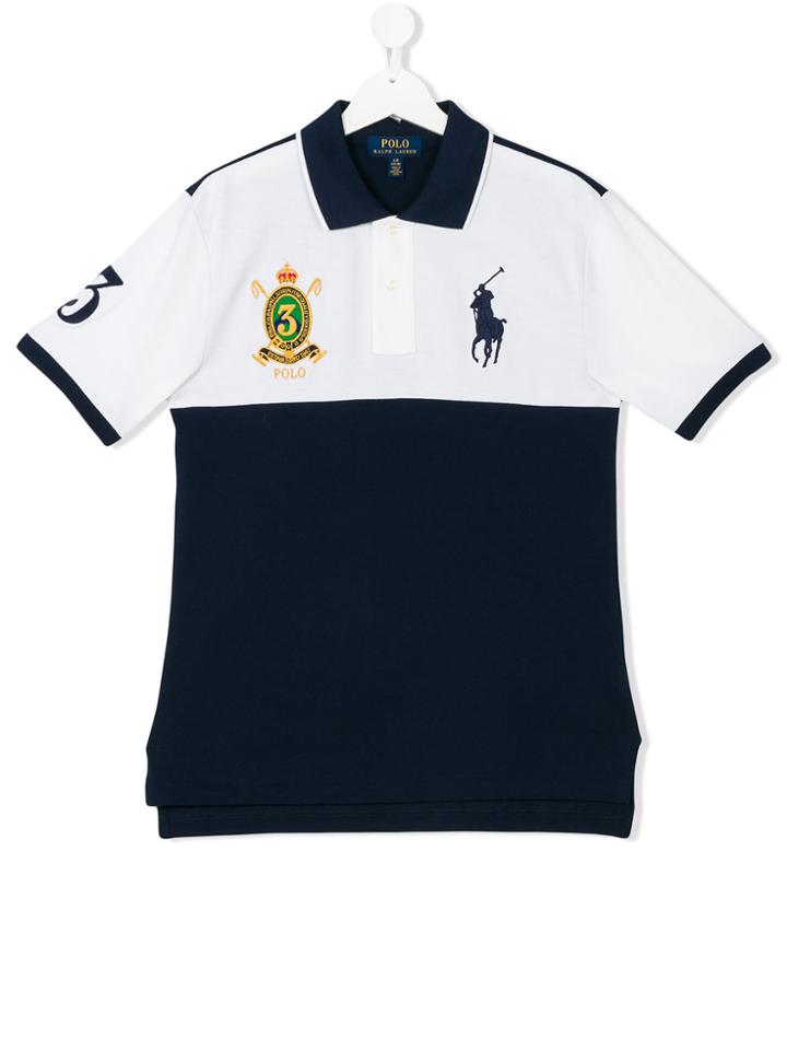 Ralph Lauren Kids Bicolour Logo Polo Shirt - Blue