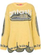 Yeah Right! Fantastic Bikes Knit Sweater - Yellow & Orange