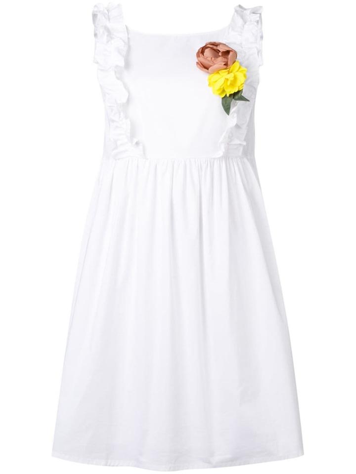 Twin-set Ruffled Flower Dress - White