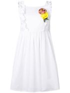Twin-set Ruffled Flower Dress - White