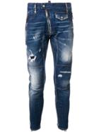 Dsquared2 Biker Distressed Jeans - Blue