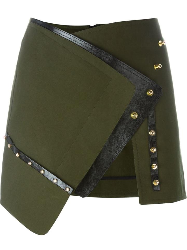 Anthony Vaccarello Wrap Mini Skirt