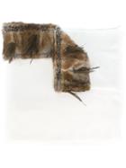 Cutuli Cult Fur Panel Scarf, Women's, White, Rabbit Fur/modal/cashmere/feather