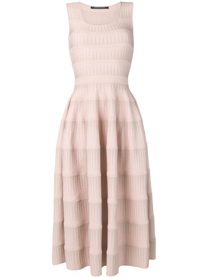 Antonino Valenti Knitted Flared Midi Dress - Pink