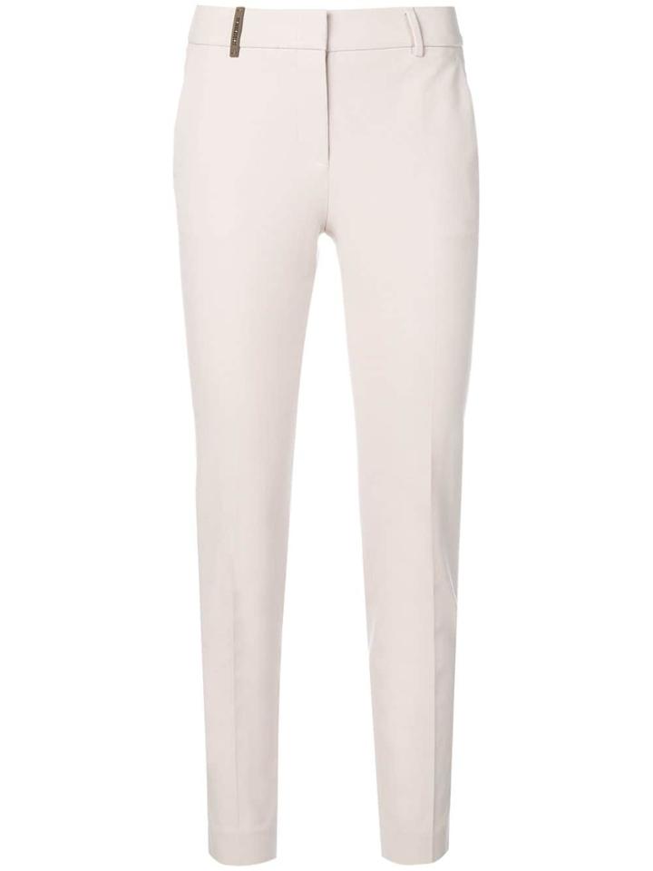 Peserico Cropped Slim Fit Trousers - Neutrals
