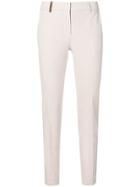 Peserico Cropped Slim Fit Trousers - Neutrals