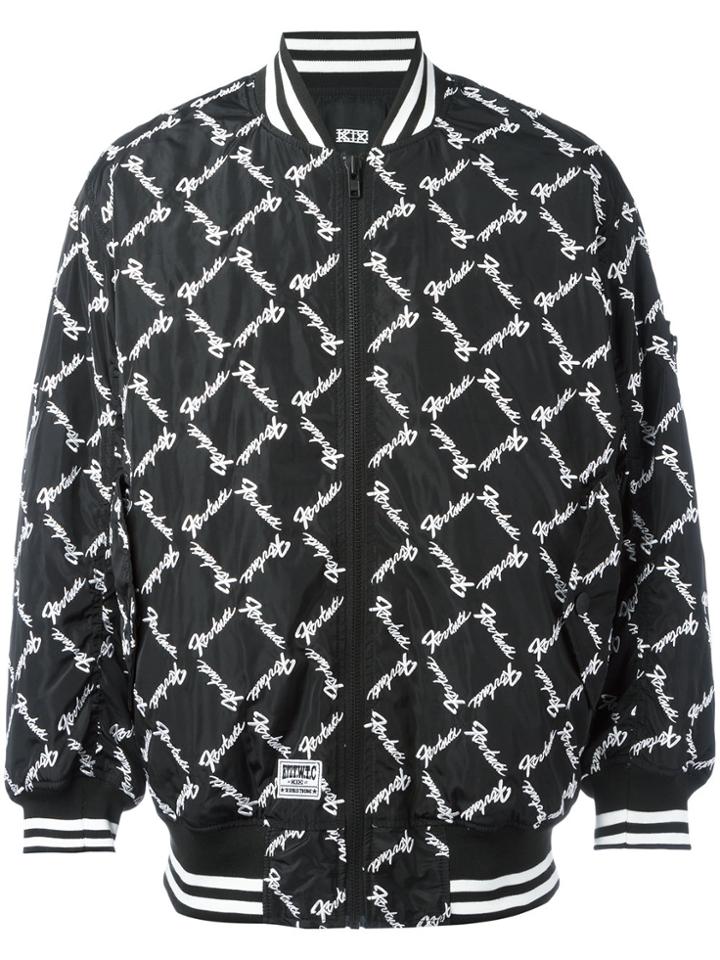 Ktz Square Latin Bomber Jacket - Black