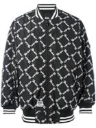 Ktz Square Latin Bomber Jacket - Black
