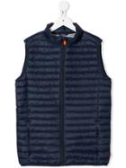 Save The Duck Kids Teen Quilted Gilet - Blue
