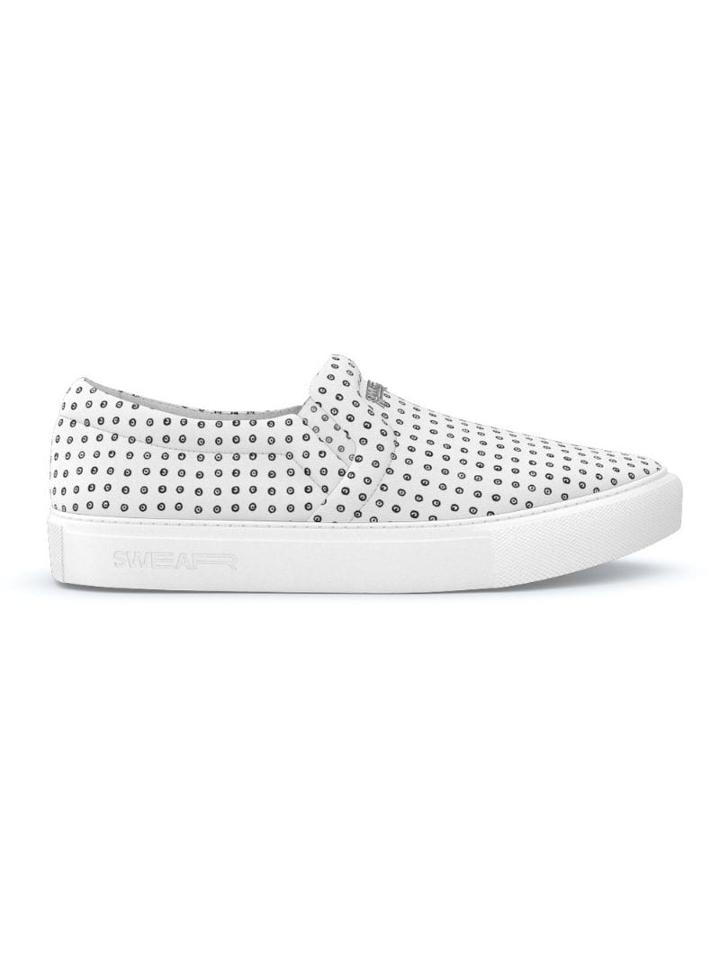 Swear X 10cc Slip-on Sneakers Fast Track Personalisation - White