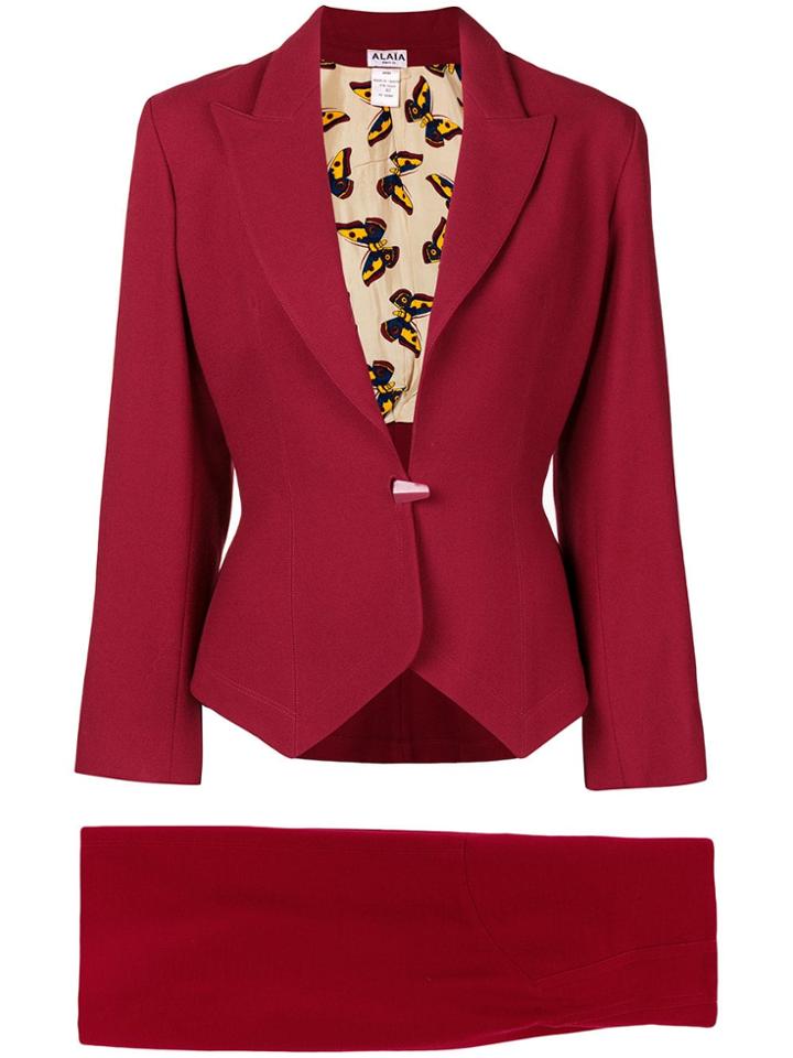 Alaïa Vintage 1992 Skirt Suit - Red