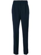 Emporio Armani Straight-leg Tailored Trousers - Blue
