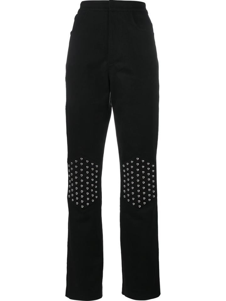 Jw Anderson Rounded Stud Knee Jeans - Black