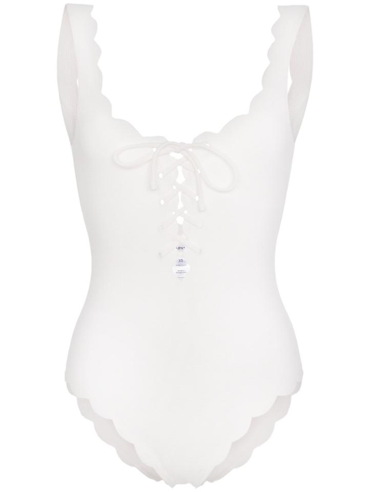 Marysia Palm Springs Scalloped One Piece - White