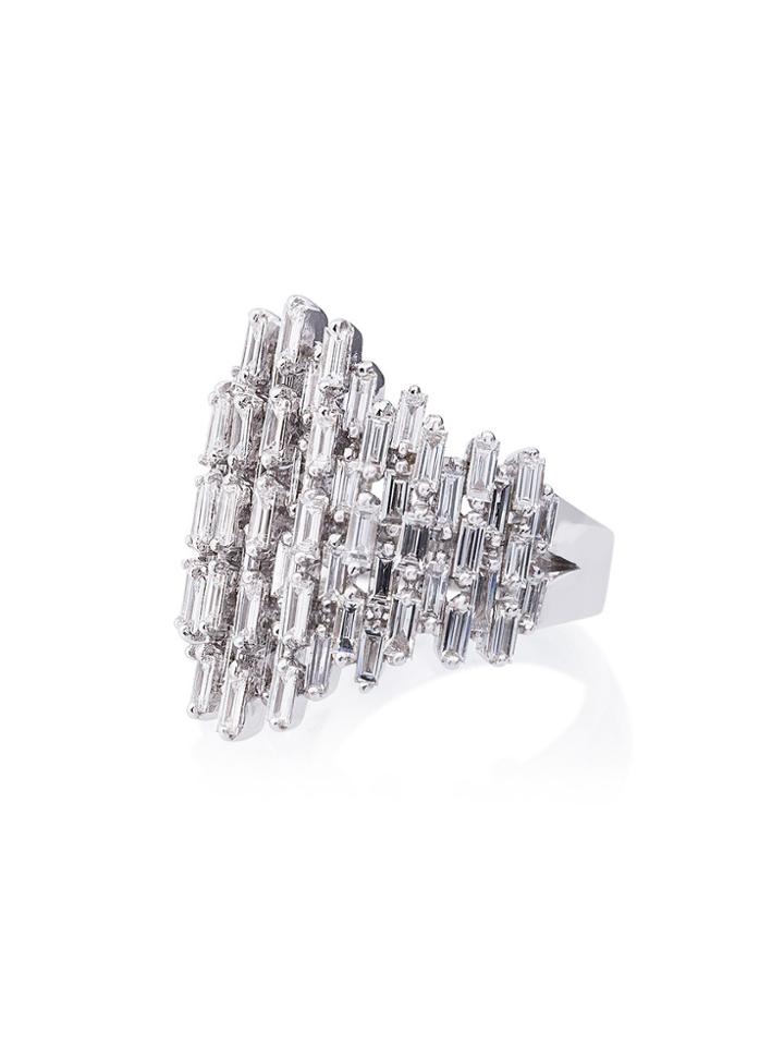 Suzanne Kalan 18k White Gold And Diamond Renaissance Ring