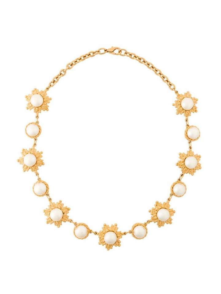 Balenciaga Pre-owned Pearl Embellished Necklace - Metallic