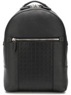 Salvatore Ferragamo Embossed Logo Backpack - Black