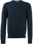 Dolce & Gabbana Fine Knit Jumper, Men's, Size: 52, Blue, Cotton