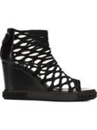 Casadei Wedge Sandals, Women's, Size: 36, Black, Leather