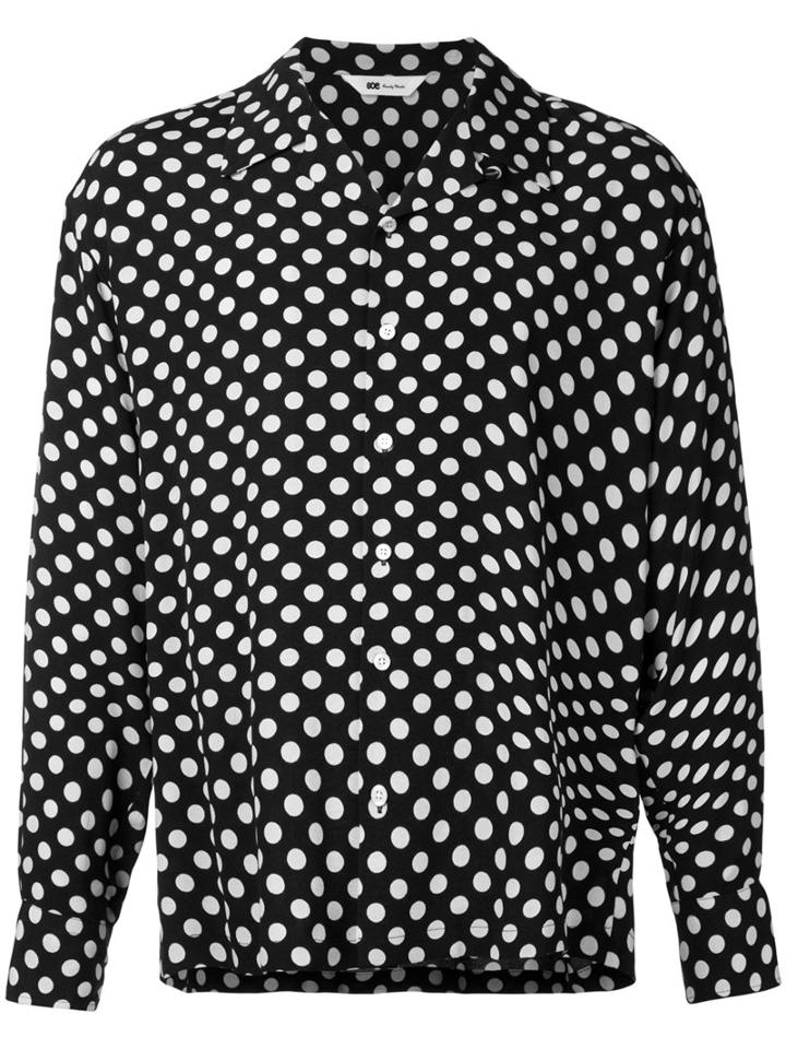 Soe - Polka-dot Shirt - Men - Rayon - 2, Blue, Rayon