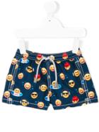 Mc2 Saint Barth Kids - Emoji Printed Swim Shorts - Kids - Polyamide/polyester/spandex/elastane - 12 Mth