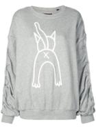 Haculla Cat Attack Print Sweatshirt - Grey