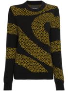 Double Rainbouu Animal Print Jumper - Black