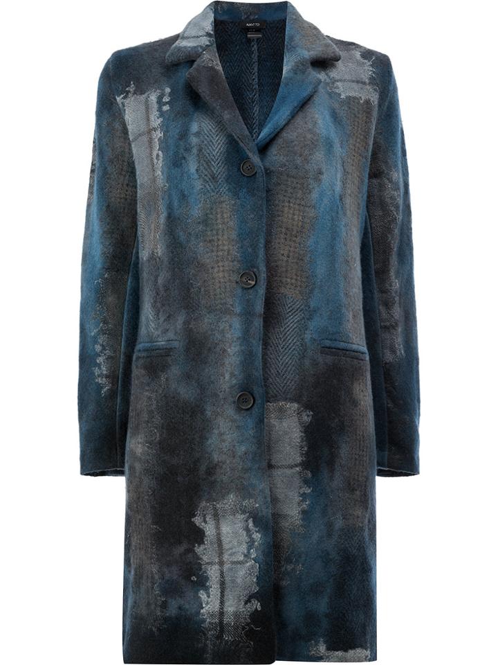 Avant Toi Single Breasted Coat - Blue