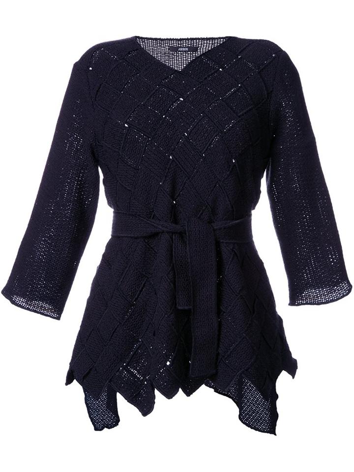 Assin 'black Woven Panel' Blouse