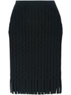 Alexander Wang Slit Detailed Skirt, Women's, Size: S, Black, Rayon/nylon