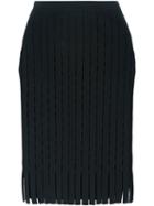 Alexander Wang Slit Detailed Skirt, Women's, Size: S, Black, Rayon/nylon