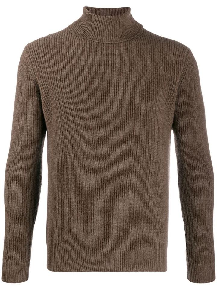 Dell'oglio Turtle Neck Jumper - Brown