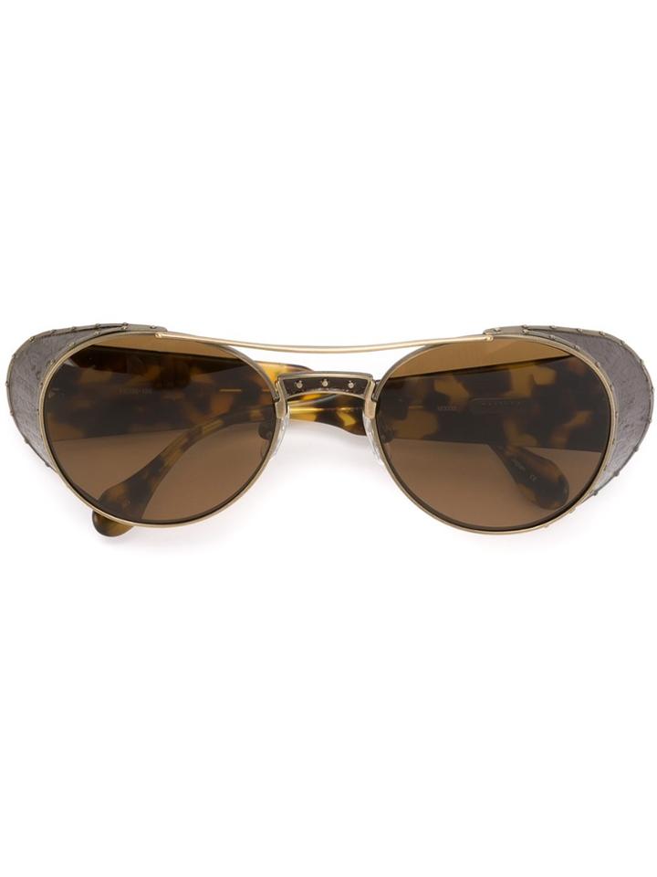 Matsuda Tortoise Flyer's Style Sunglasses - Brown