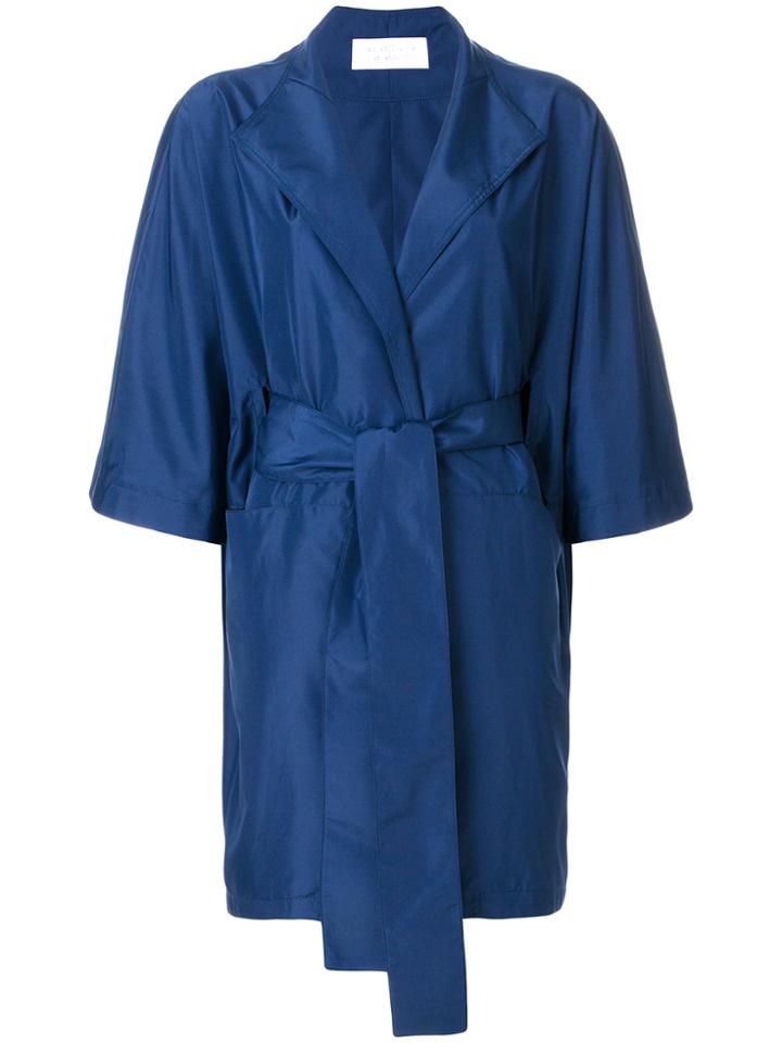 Gianluca Capannolo Short-sleeve Wrap Coat - Blue